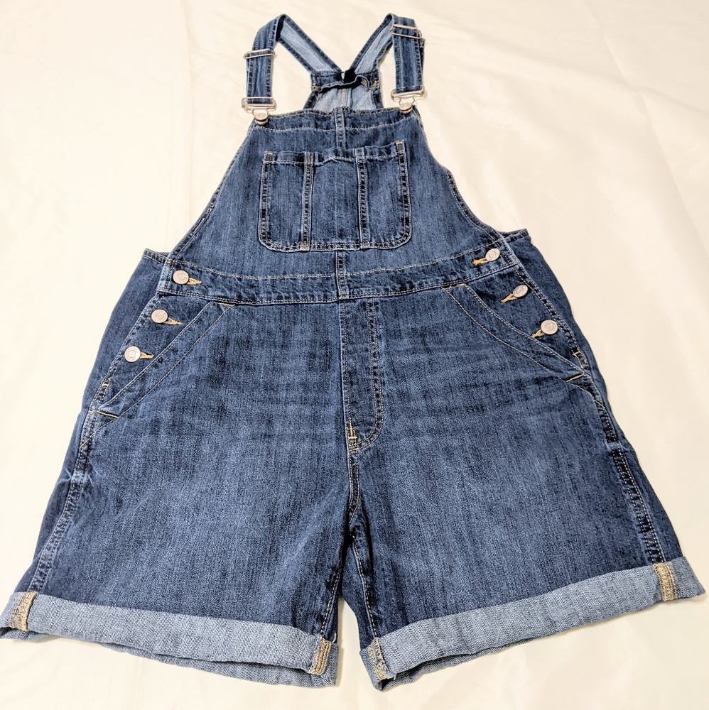 Denim Overall Shorts
